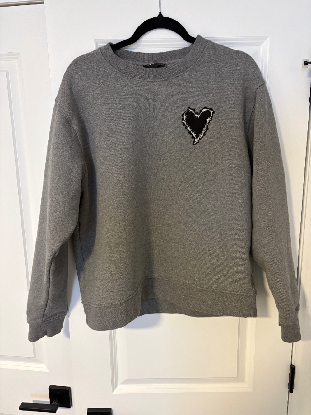 The Kooples Paris Black Heart Sweater Large
